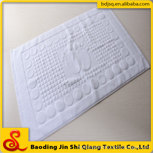 Gaoyang Supply Quality Thick Pure Cotton Jacquard Hotel Bath Mat, Jacquard Hotel Floor Towel